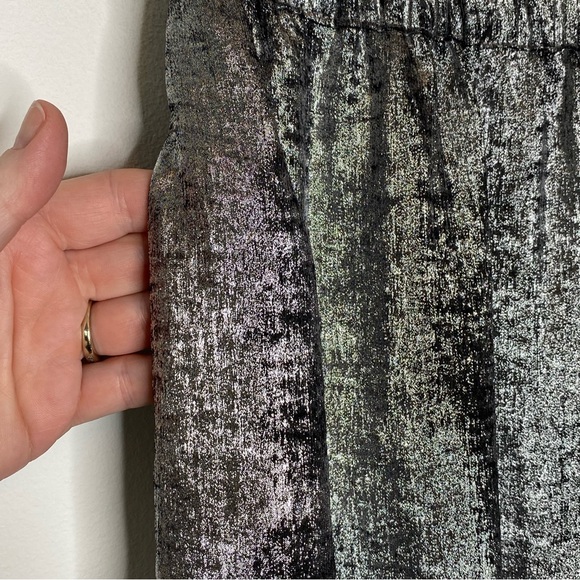 Old Navy Pasha Silver Metallic Midi Skirt - Picture 5 of 8